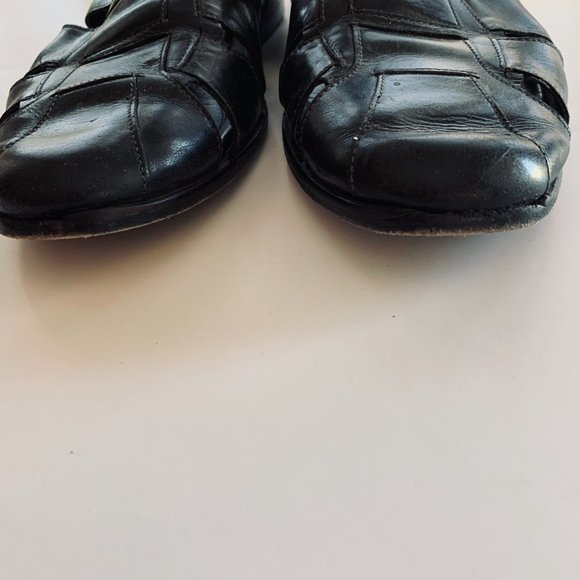Bragano Hand Crafted Italian Black Closed Toe Buckle Sandal  Sz10.5 main image 6